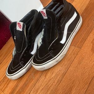 Classic black and white high top vans